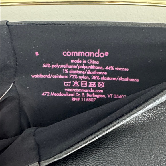 Commando Control Top Faux Leather Leggings - Black - Picture 2 of 5